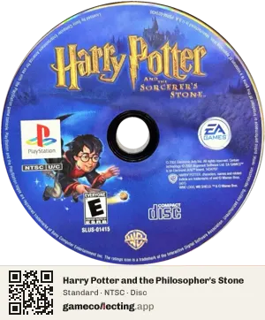 Harry Potter and the Philosopher's Stone PlayStation, NTSC disc