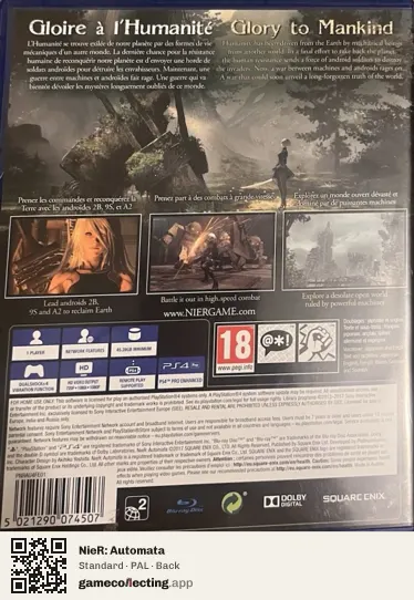 NieR: Automata PlayStation 4, PAL box back