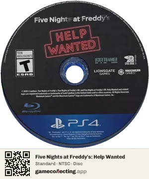 Five Nights at Freddy's: Help Wanted PlayStation 4, NTSC disc