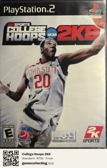College Hoops 2K8 PlayStation 2, NTSC box front