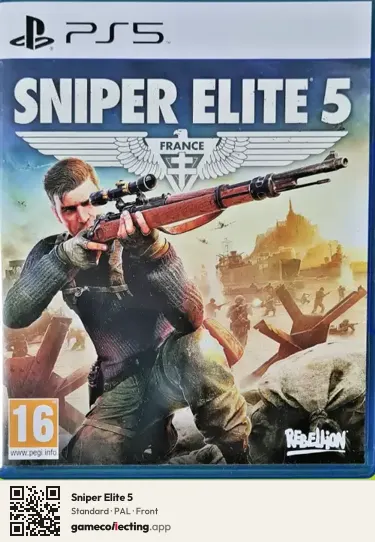 Sniper Elite 5 PlayStation 5, PAL box front