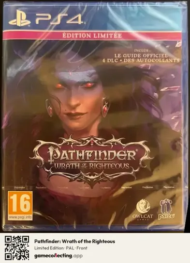 Pathfinder: Wrath of the Righteous PlayStation 4, PAL box front