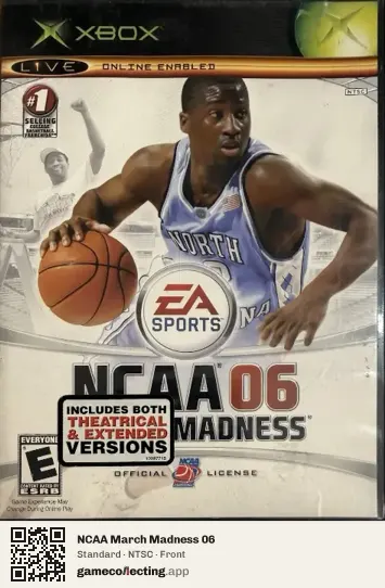 NCAA March Madness 06 Xbox, NTSC box front