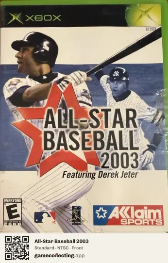 All-Star Baseball 2003 Xbox, NTSC box front