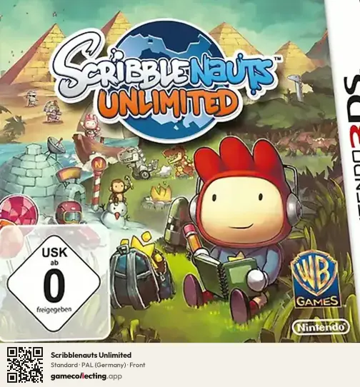 Scribblenauts Unlimited Nintendo 3DS, Germany box front