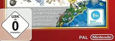 Wii Party, the USK square on its front