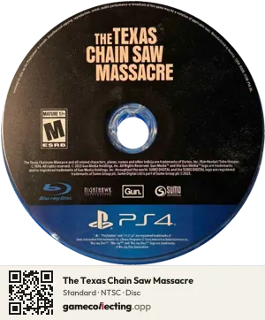 The Texas Chain Saw Massacre PlayStation 4, NTSC disc