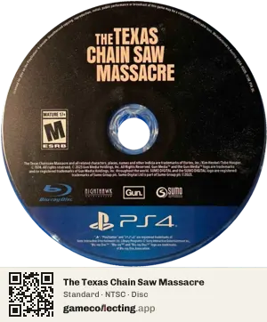 The Texas Chain Saw Massacre PlayStation 4, NTSC disc