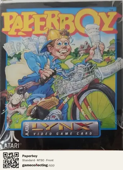 Paperboy Atari Lynx, NTSC box front