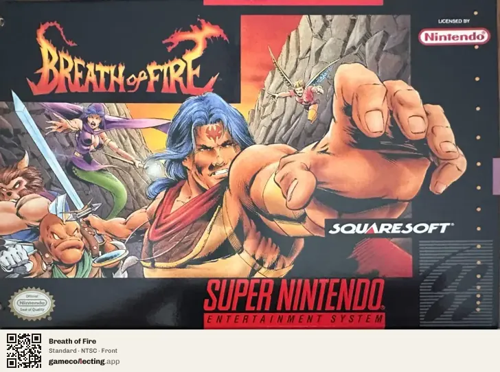 Breath of Fire Super Nintendo Entertainment System, NTSC box front