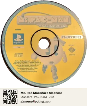 Ms. Pac-Man Maze Madness PlayStation, PAL disc