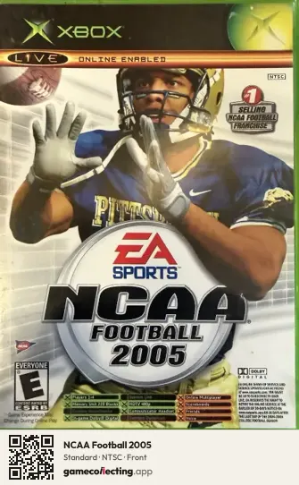 NCAA Football 2005 Xbox, NTSC box front