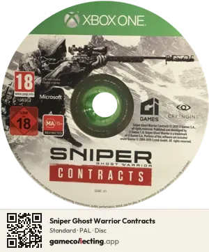 Sniper Ghost Warrior Contracts Xbox One, PAL disc