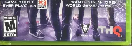 Saints Row: The Third, the ESRB box on its front
