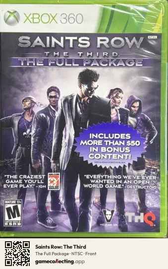 Saints Row: The Third Xbox 360, NTSC box front