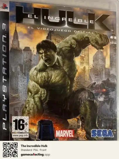 The Incredible Hulk PlayStation 3, PAL box front
