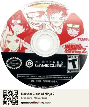 Naruto: Clash of Ninja 2 Nintendo GameCube, NTSC disc