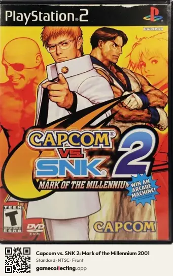 Capcom vs. SNK 2: Mark of the Millennium 2001 PlayStation 2, NTSC box front