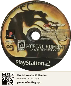 Mortal Kombat Kollection PlayStation 2, NTSC disc