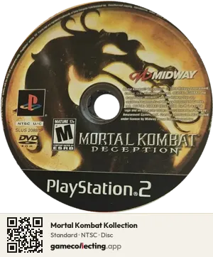 Mortal Kombat Kollection PlayStation 2, NTSC disc