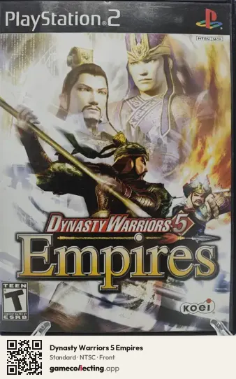 Dynasty Warriors 5 Empires PlayStation 2, NTSC box front