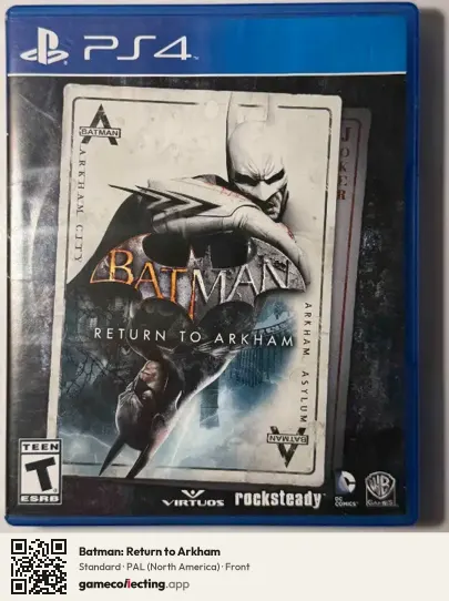 Batman: Return to Arkham PlayStation 4, North America box front