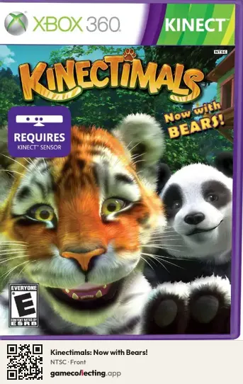 Kinectimals: Now with Bears! Xbox 360, NTSC box front