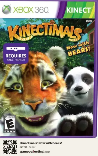 Kinectimals: Now with Bears! Xbox 360, NTSC box front