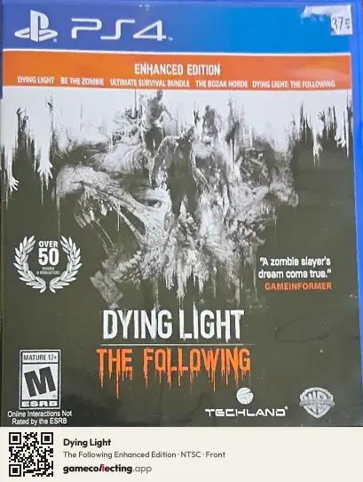 Dying Light PlayStation 4, NTSC box front