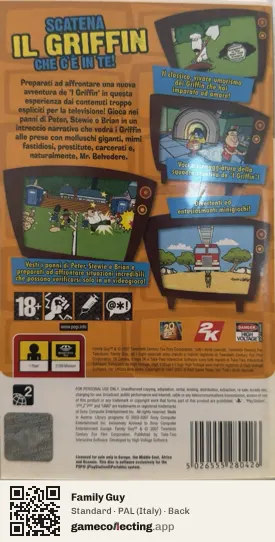 Family Guy PlayStation Portable, Italy box back