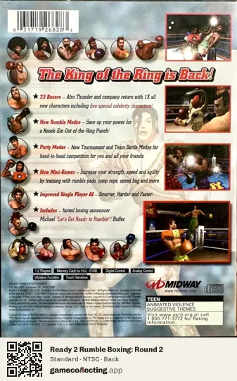 Ready 2 Rumble Boxing: Round 2 PlayStation 2, NTSC box back