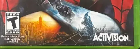 Spider-Man: Web of Shadows, the ESRB box on its front