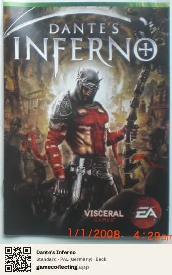 Dante's Inferno Xbox 360, Germany box back