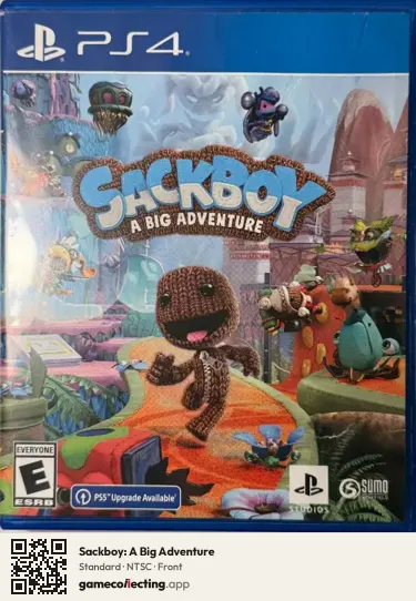 Sackboy: A Big Adventure PlayStation 4, NTSC box front