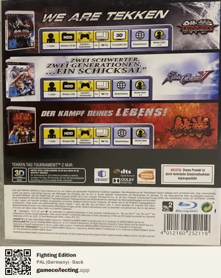 Fighting Edition PlayStation 3, Germany box back
