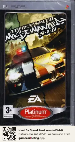 Need for Speed: Most Wanted 5-1-0 PlayStation Portable, Germany box front