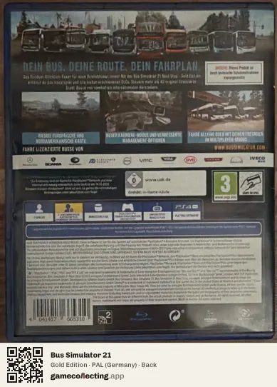 Bus Simulator 21 PlayStation 4, Germany box back