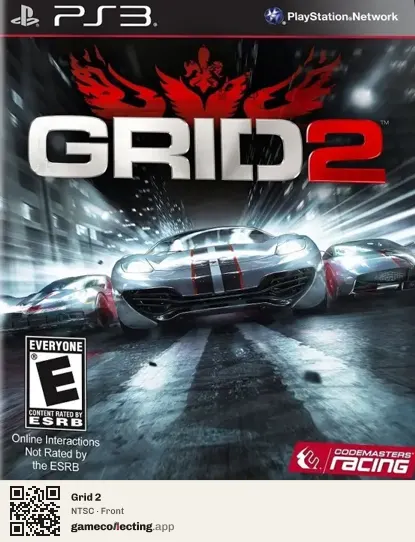 Grid 2 PlayStation 3, NTSC box front