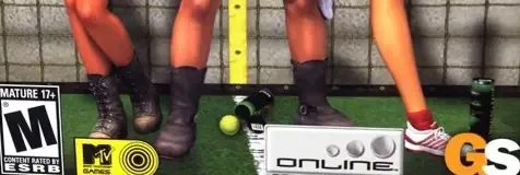 Outlaw Tennis, the ESRB box on its front