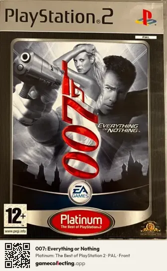 007: Everything or Nothing PlayStation 2, PAL box front