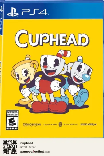 Cuphead PlayStation 4, NTSC box front