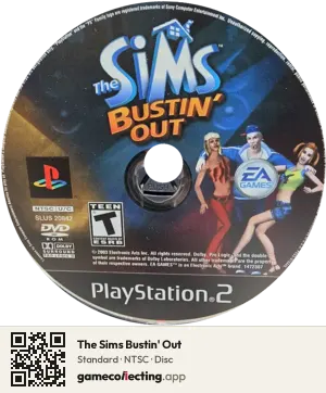 The Sims Bustin' Out PlayStation 2, NTSC disc