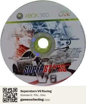 Superstars V8 Racing Xbox 360, PAL disc