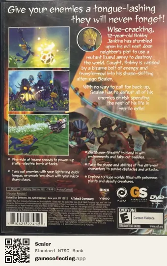 Scaler PlayStation 2, NTSC box back