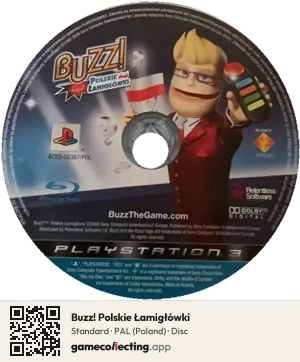 Buzz! Polskie Łamigłówki PlayStation 3, PAL disc