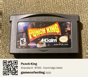 Punch King Game Boy Advance, NTSC cartridge label