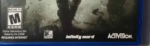 Call of Duty: Modern Warfare Remastered, the ESRB box on its front