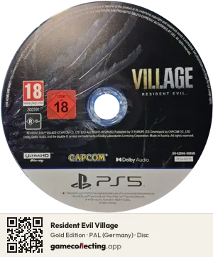 Resident Evil Village PlayStation 5, PAL disc