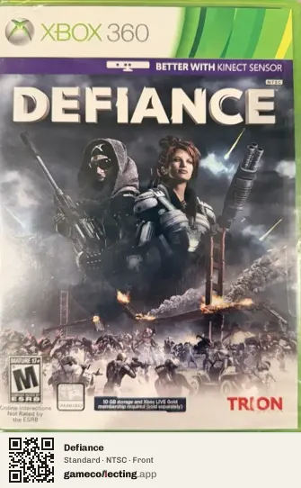 Defiance Xbox 360, NTSC box front