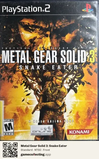 Metal Gear Solid 3: Snake Eater PlayStation 2, NTSC box front